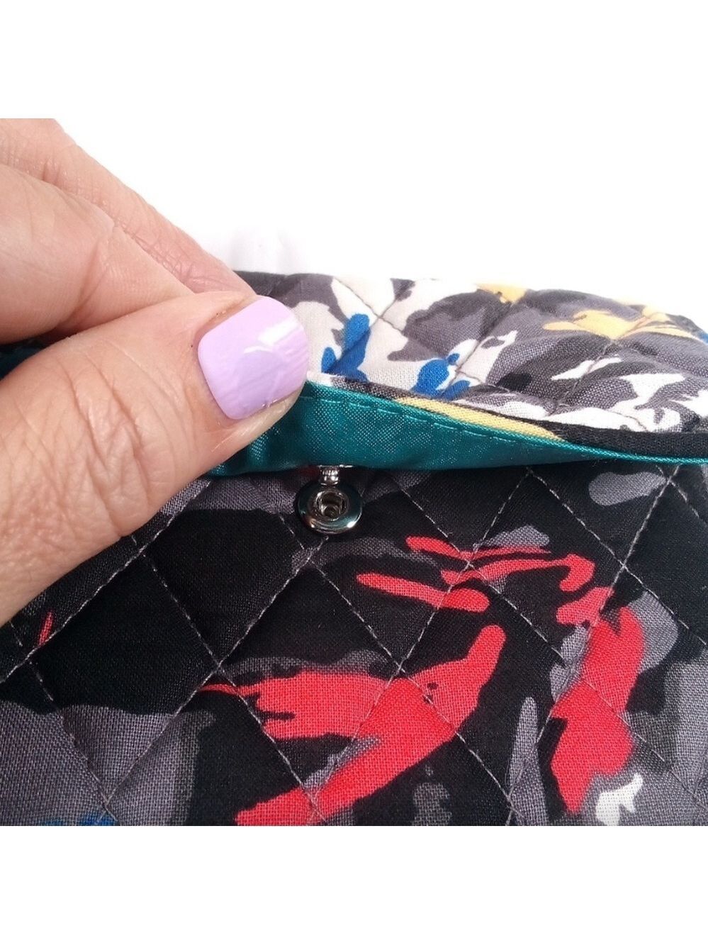 NEW NEW Vera Bradley Euro Wallet Splash Floral Quilted Cotton Wallet NWT - Picture 5 of 12